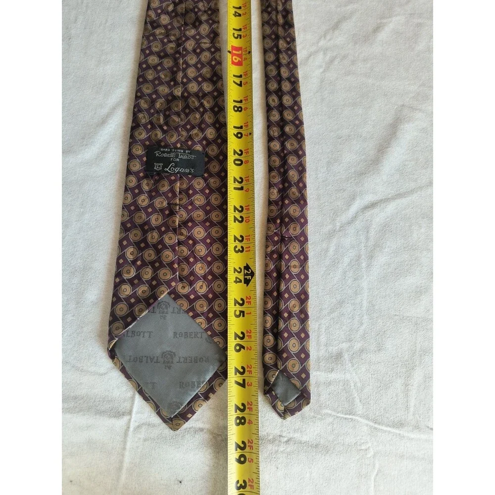 Robert Talbott For Logans Mens Tie 100% Silk USA Hand Sewn Very Good Condition